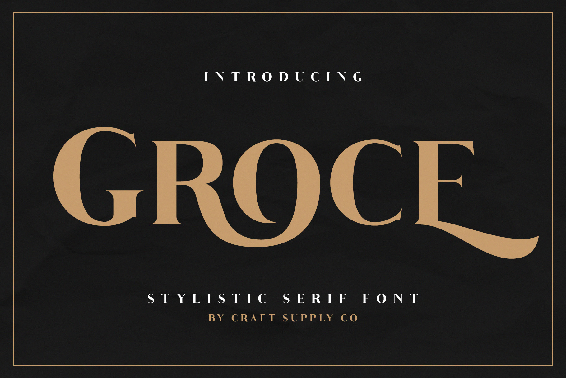 Beispiel einer Groce Regular-Schriftart